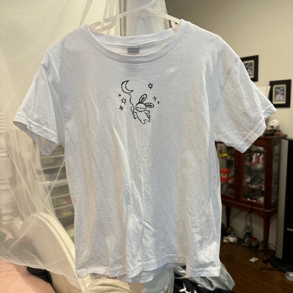 Handmade Bunny and Moon Baby Tee